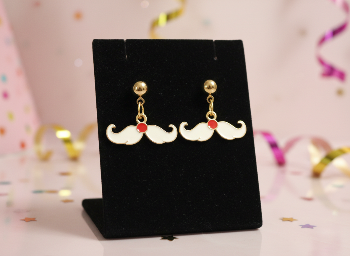 Santa’s Moustache Earrings